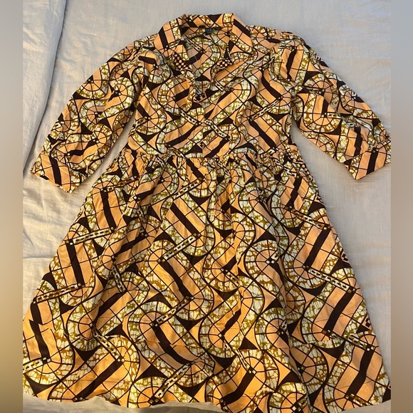 New The Oula Company Anywhere Printed A-Line Dress (25) - Picture 4 of 6